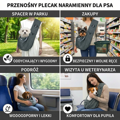 Przenośny plecak naramienny dla psa – oddychający, wodoodporny i bezpieczny