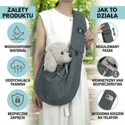 Przenośny plecak naramienny dla psa – oddychający, wodoodporny i bezpieczny