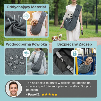 Przenośny plecak naramienny dla psa – oddychający, wodoodporny i bezpieczny