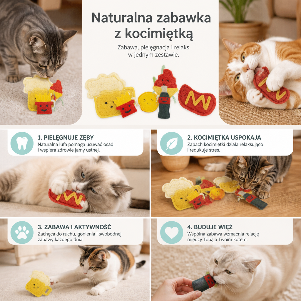 Zabawki Gryzaki Z Kocimiętką Do Czyszczenia Zębów – Naturalny Zestaw Z Luffy Do Pielęgnacji Zębów I Zabawy
