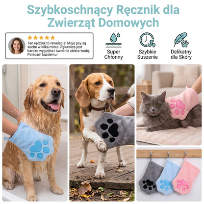 Szybkoschnący ręcznik dla zwierząt domowych