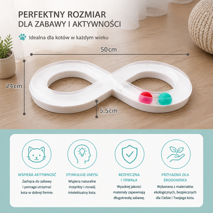 Interaktywna Zabawka Tor z Piłeczką Dla Kota