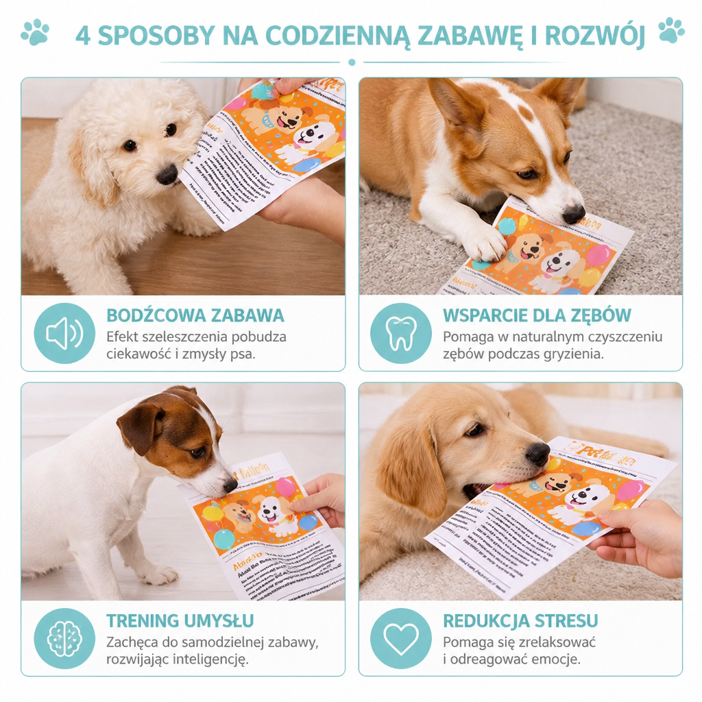Wytrzymała Interaktywna Gazeta Z Efektem Szeleszczenia Dla Psa