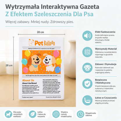 Wytrzymała Interaktywna Gazeta Z Efektem Szeleszczenia Dla Psa
