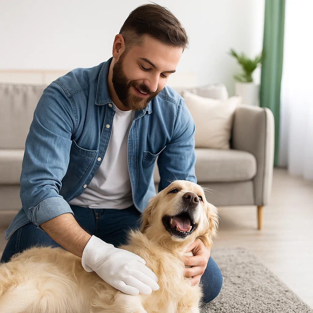 Rękawiczki czyszczące dla zwierząt