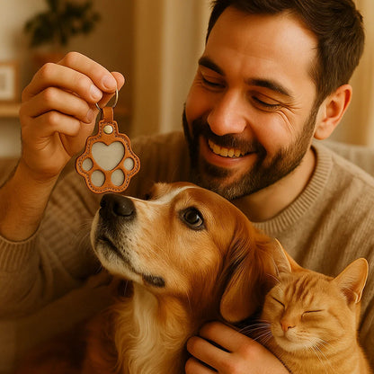 Skórzany brelok pamiątkowy do przechowywania sierści zwierząt