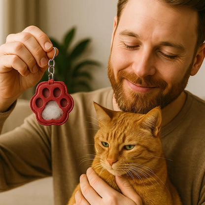 Skórzany brelok pamiątkowy do przechowywania sierści zwierząt