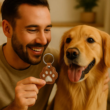 Skórzany brelok pamiątkowy do przechowywania sierści zwierząt