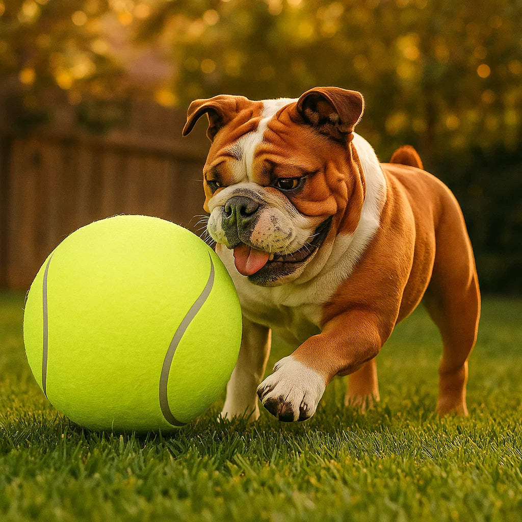 Wytrzymała gigantyczna piłka tenisowa dla psa