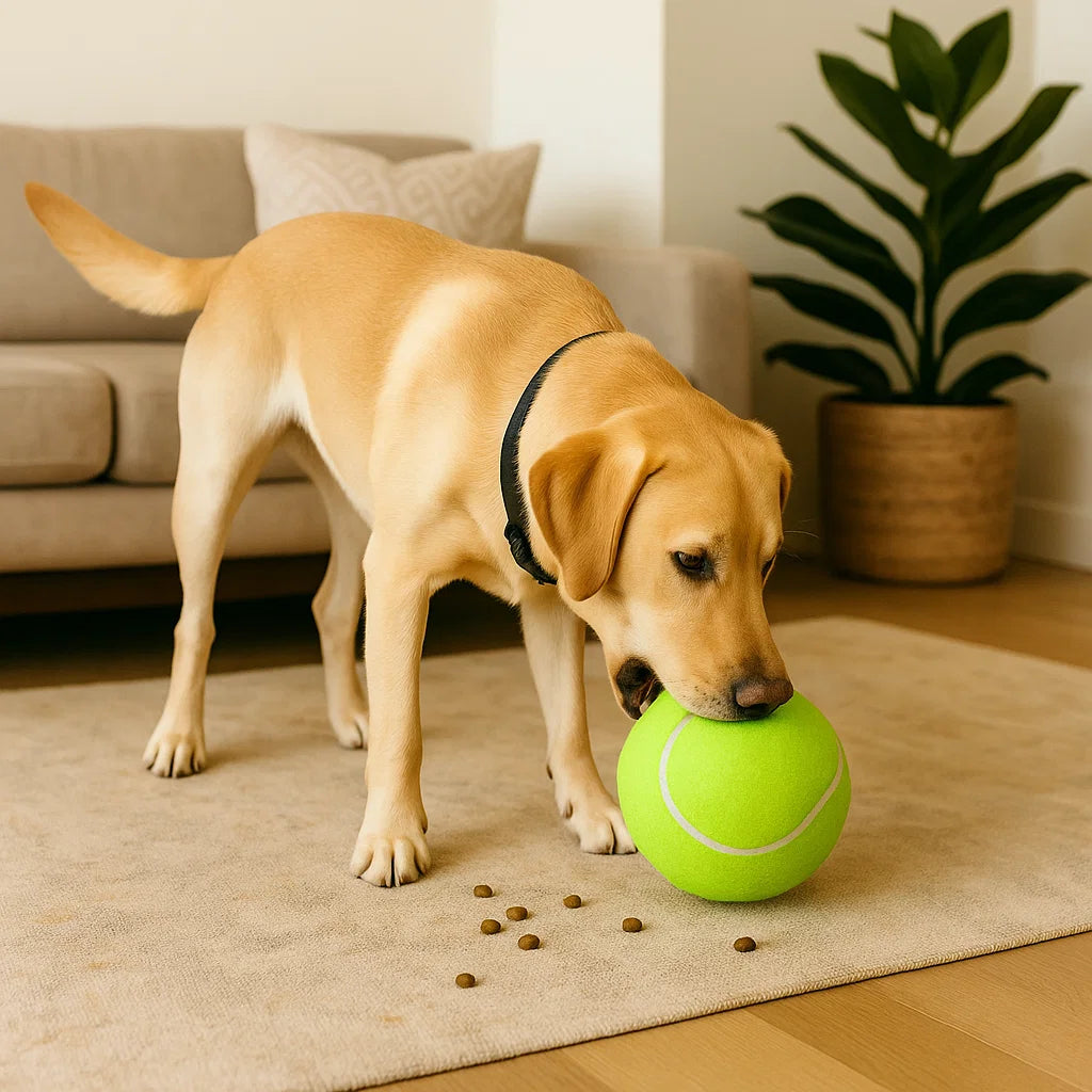 Wytrzymała gigantyczna piłka tenisowa dla psa