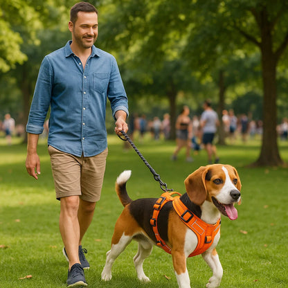Wysokiej jakości odblaskowa uprząż dla psów z funkcją antyciągnięcia