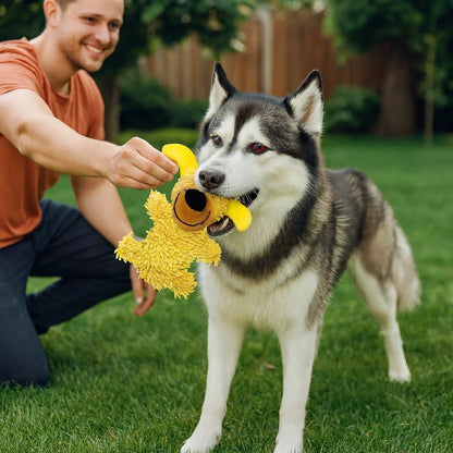 Chichocząca zabawka do czyszczenia zębów w psich kolorach