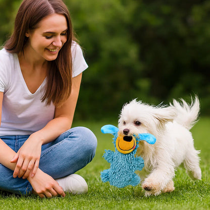 Chichocząca zabawka do czyszczenia zębów w psich kolorach