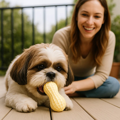 Trwała zabawka do żucia w kształcie orzeszka dla psów