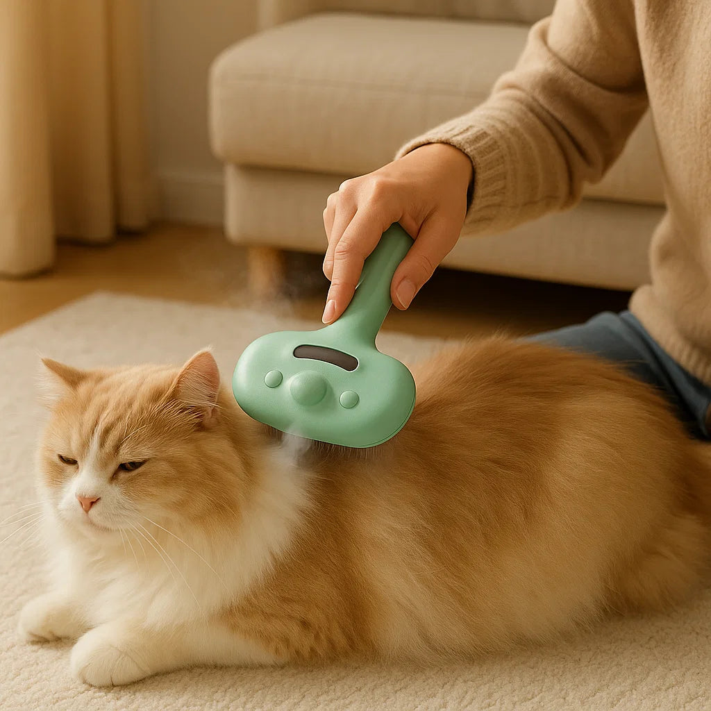 Premiumowa parowa szczotka dla kotów