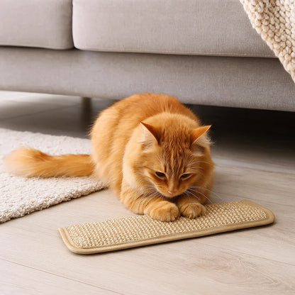 Naturalna podkładka do drapania i zabawy z kocimiętką z liny konopnej – do pielęgnacji pazurów i zębów