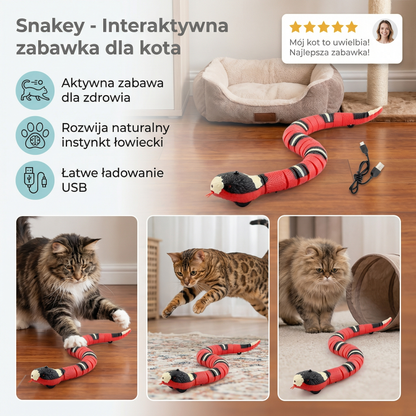 Snakey - Interaktywna zabawka dla kota