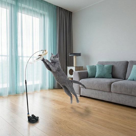 Zabawkowy ptak – interaktywna zabawka dla kota