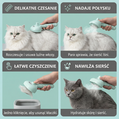 Premiumowa parowa szczotka dla kotów