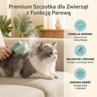Premium Szczotka dla Zwierząt z Funkcją Parową
