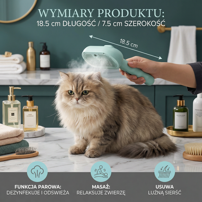 Premium Szczotka dla Zwierząt z Funkcją Parową