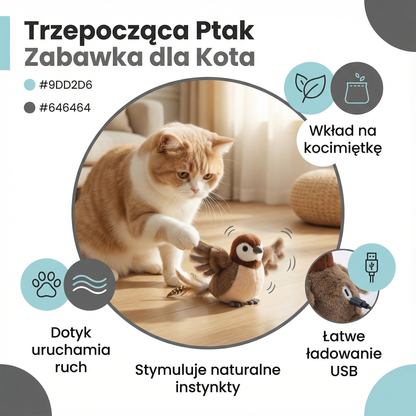 Trzepocząca Ptak Zabawka dla Kota