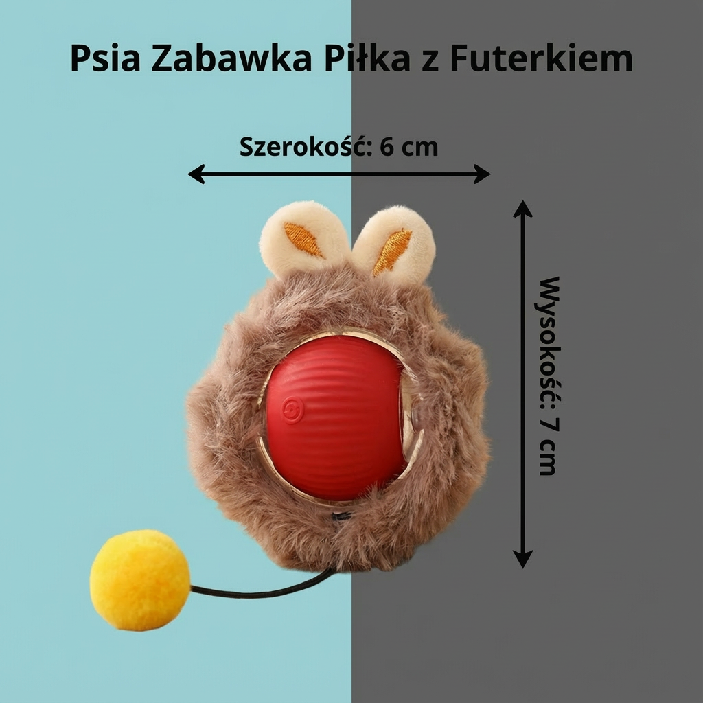 Psia Zabawka Piłka z Futerkiem ⎜ Gryzienie i Samodzielna Zabawa