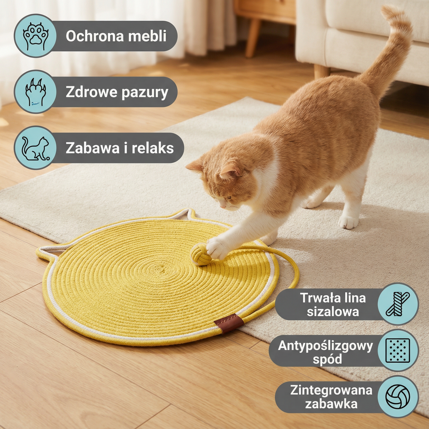 Premium mata do drapania dla kotów