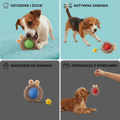 Psia Zabawka Piłka z Futerkiem ⎜ Gryzienie i Samodzielna Zabawa