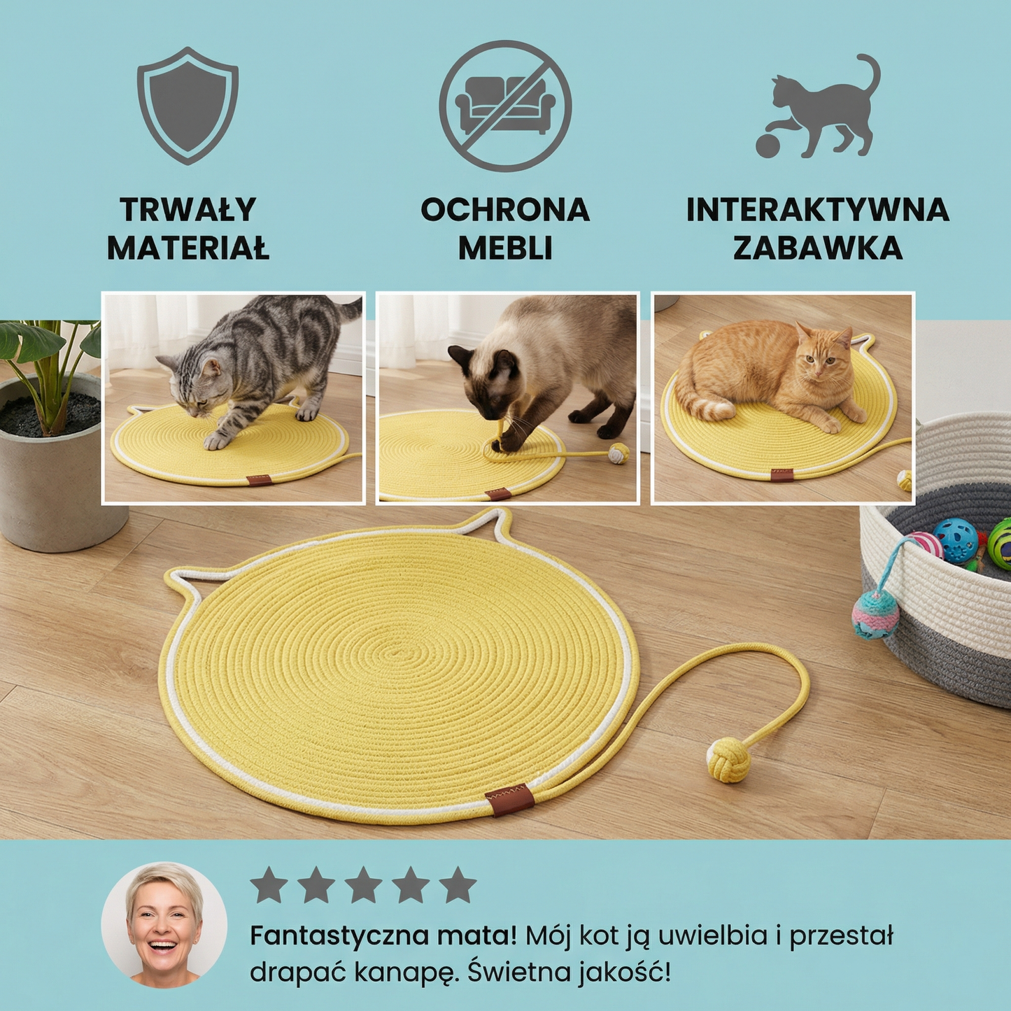 Premium mata do drapania dla kotów