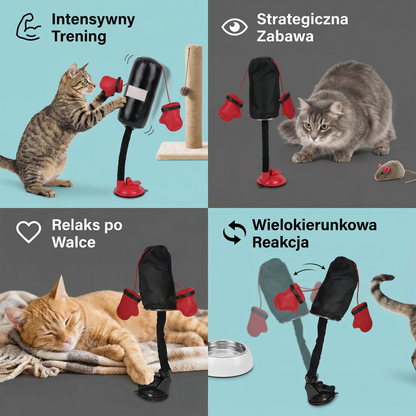 Interaktywna zabawka dla kota – worek bokserski