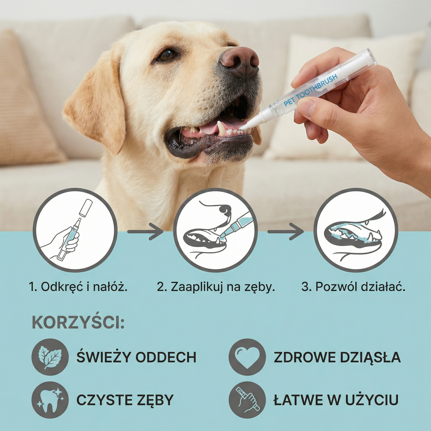 Stift do pielęgnacji zębów dla zwierząt
