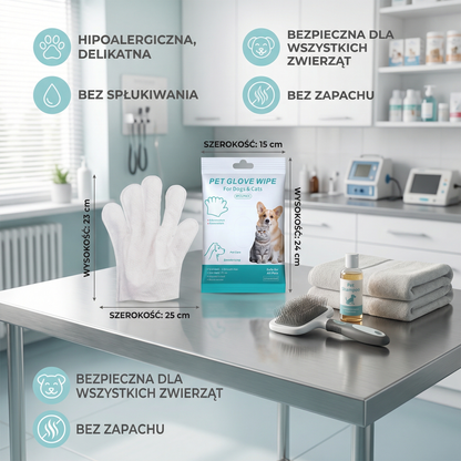 Rękawiczki czyszczące dla zwierząt
