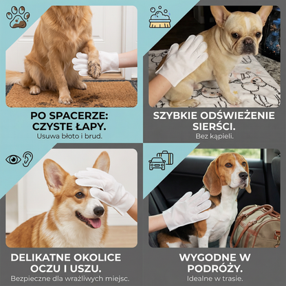 Rękawiczki czyszczące dla zwierząt