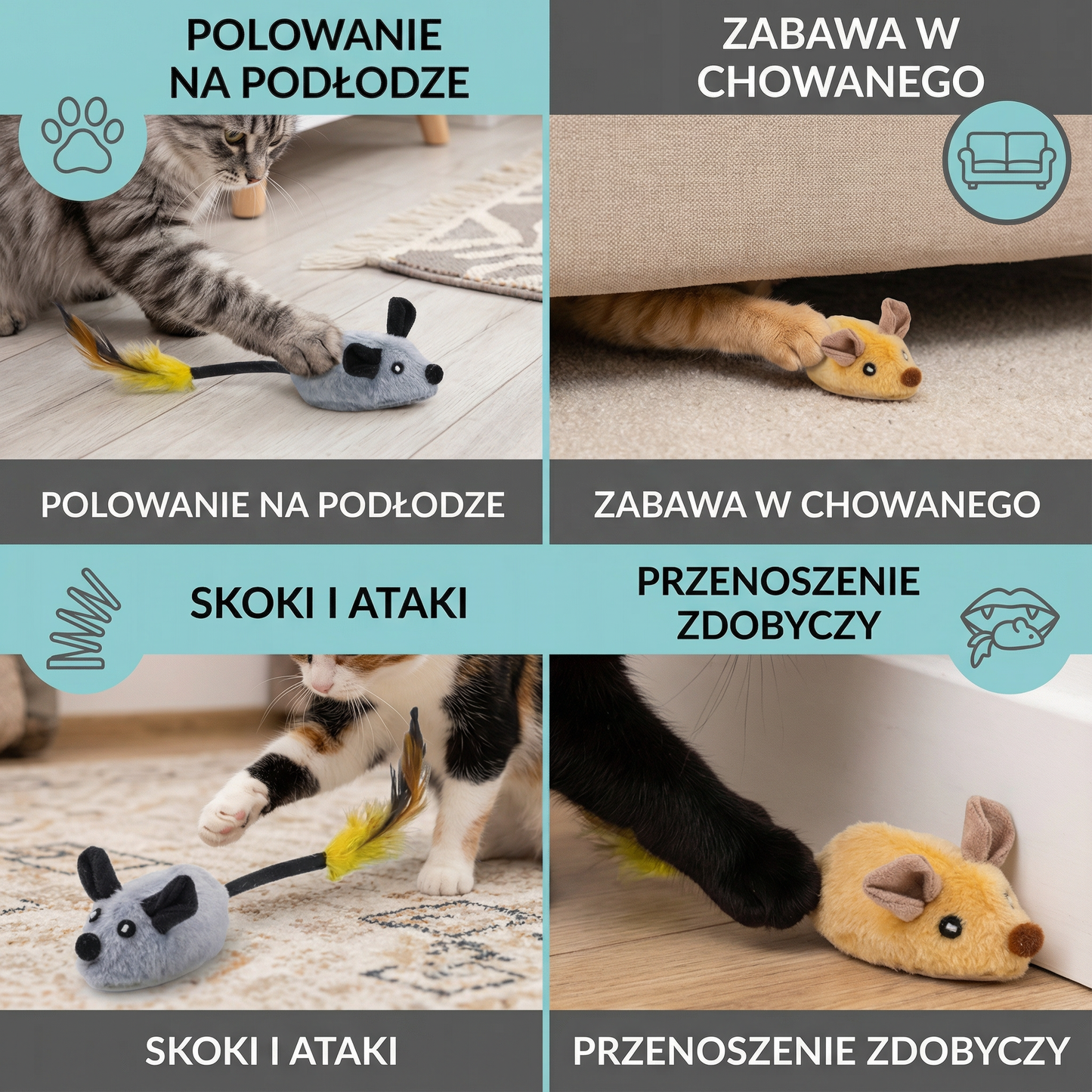 Inteligentna mysz-zabawka
