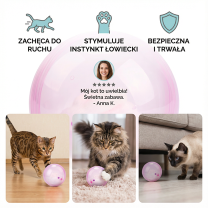 Toczący się chomik zabawka dla kota