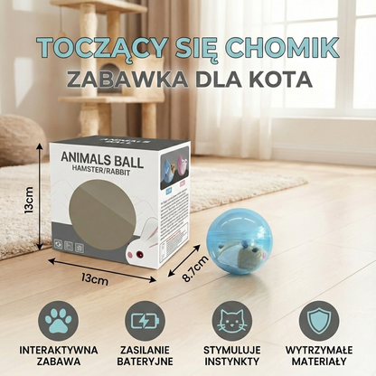 Toczący się chomik zabawka dla kota