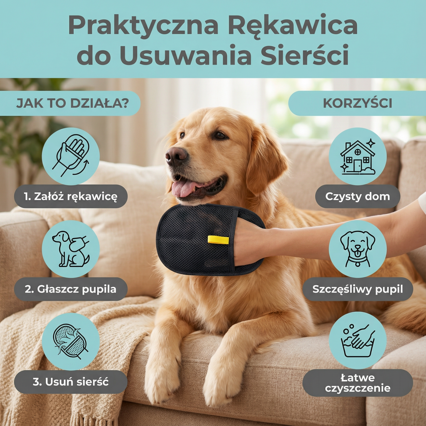 Praktyczna Rękawica do Usuwania Sierści