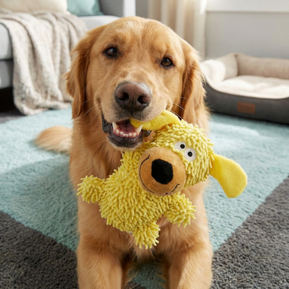 Chichocząca zabawka do czyszczenia zębów w psich kolorach