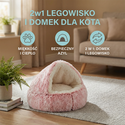 2w1 Legowisko i domek dla kota
