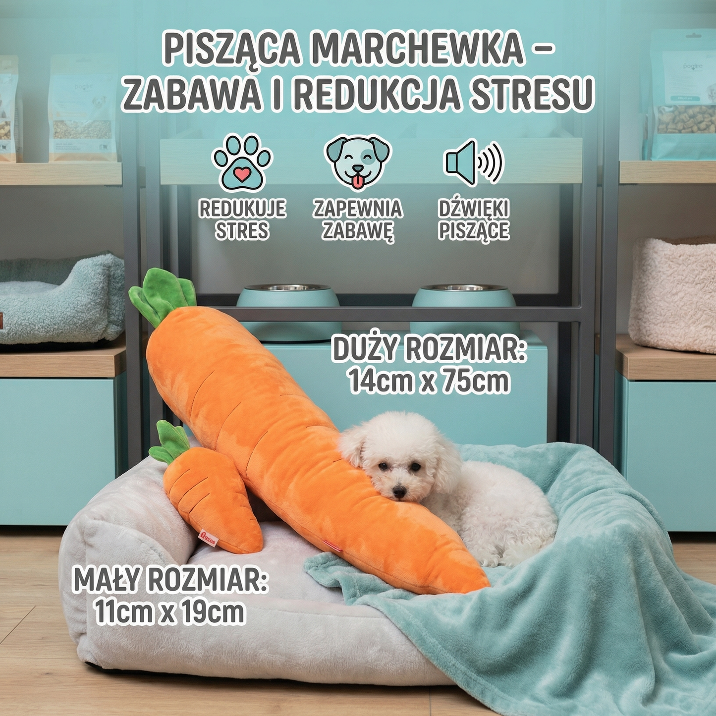 Pisząca marchewka – zabawka dla psa do zabawy i redukcji stresu