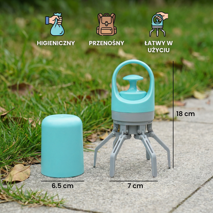 Praktyczny chwytak do sprzątania odchodów z woreczkami – przenośny zestaw outdoorowy
